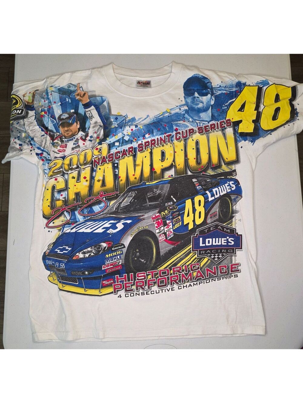 2009 Nascar Jimmie Johnson Sprint Cup Series Champ AOP Tee